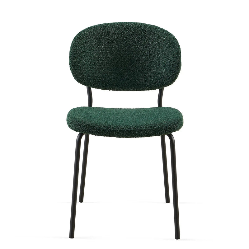 Boucle Dining Chairs, Dining Chairs With Metal Legs For Dining Room, Kitchen, Living Room by Unique Piece Furniture