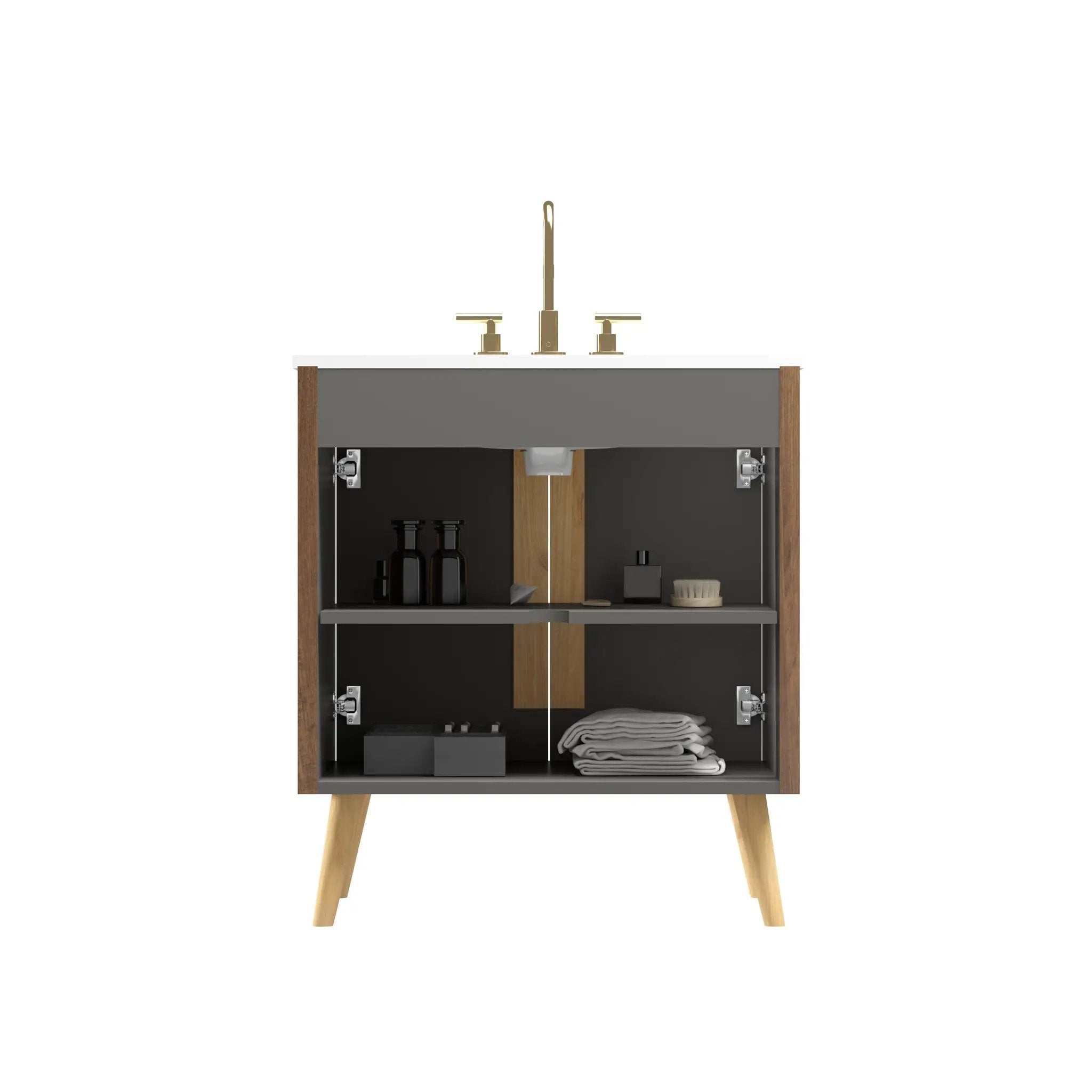 Etna 30"F Striped Bathroom Vanity by HouseOfZazla