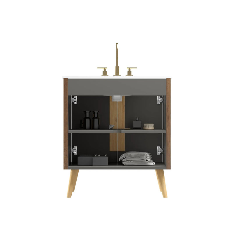 Etna 30"F Striped Bathroom Vanity by HouseOfZazla