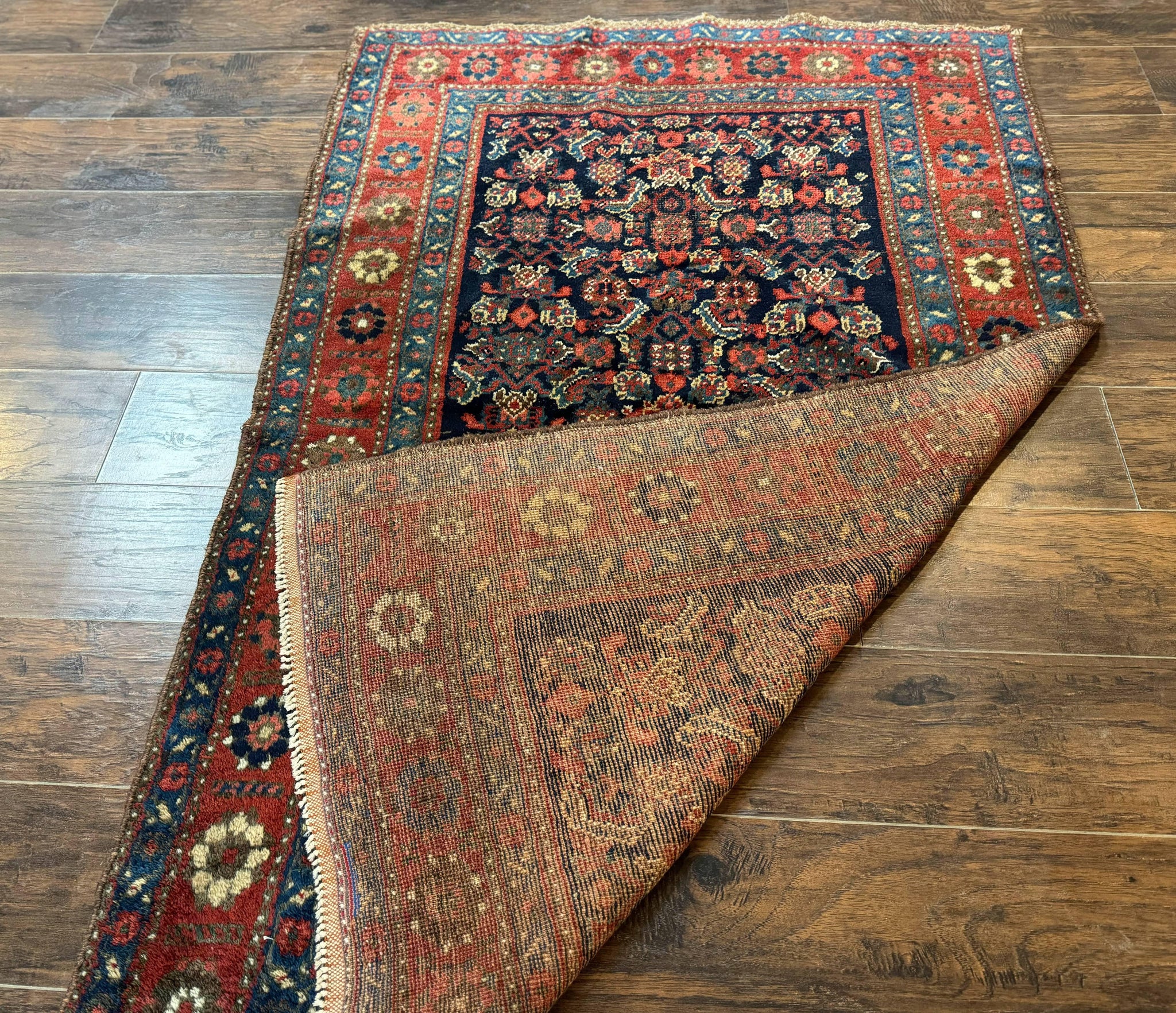 Antique Persian Tribal Rug 4x6, Kurdish Rug by Jewel Rugs