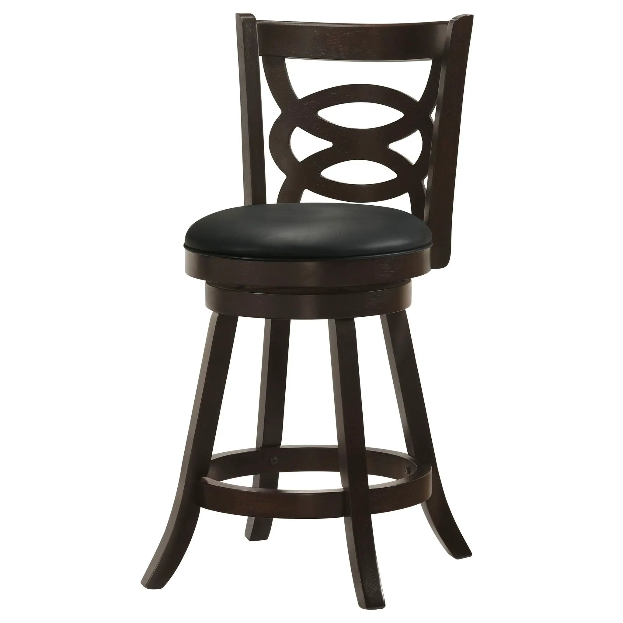 Calecita Wood Swivel Counter Stool Cappuccino (Set of 2) by Unique Piece Furniture