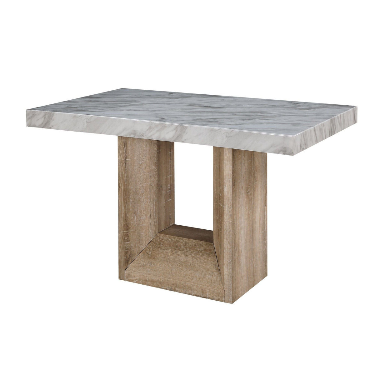 Sheena Dining Table with Faux Marble Top - White or Gray, photo 8 of 12
