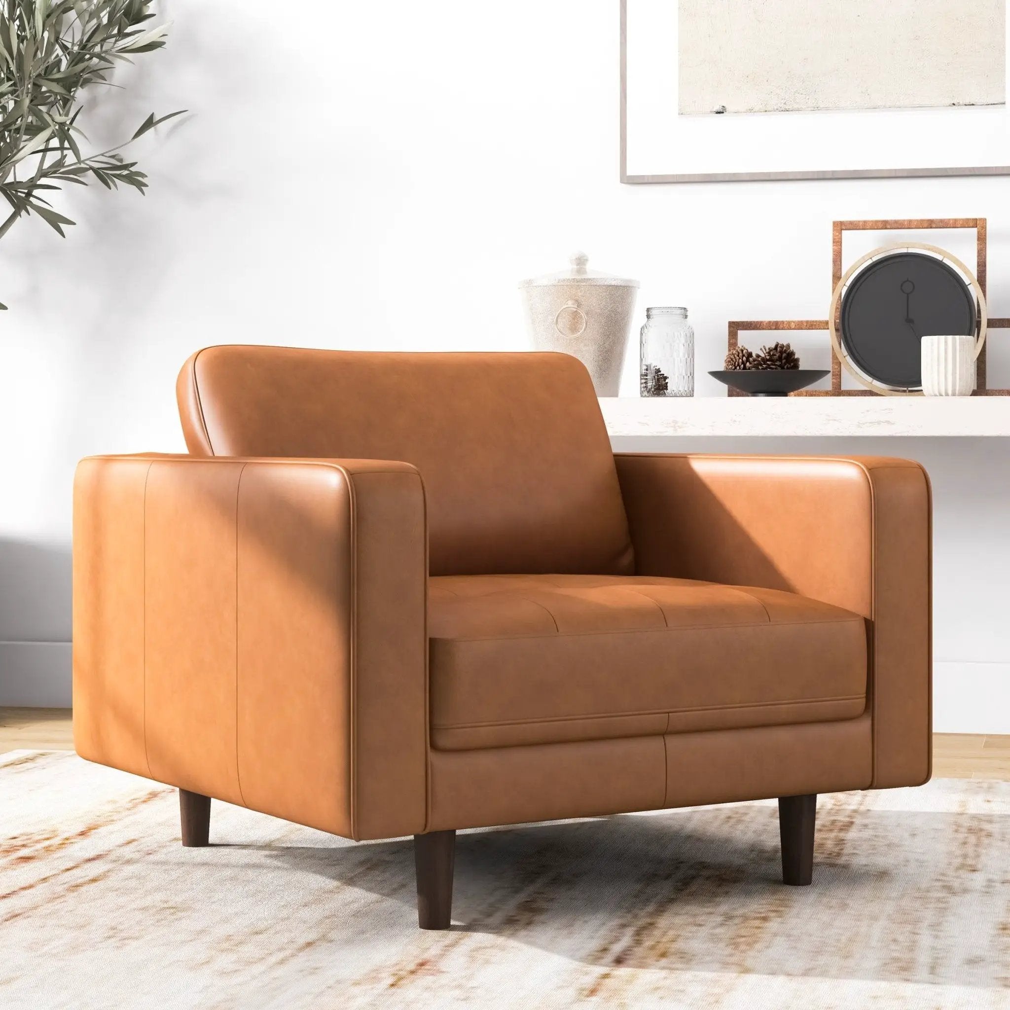 Catherine - Lounge Chair - Brown / Tan by HouseOfZazla