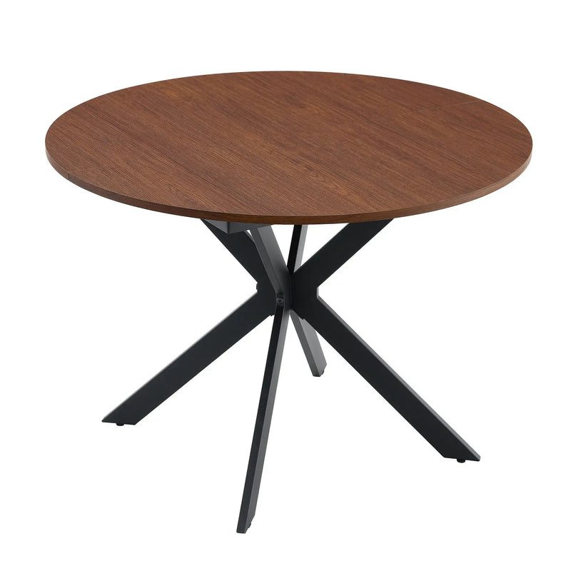 Extendable Round Dining Table - Walnut by HouseOfZazla