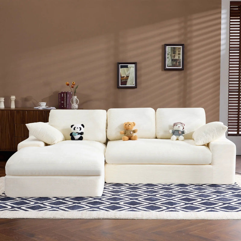 Compressed Sofa With 3 Back Cushions, 2 Throw Pillows by Unique Piece Furniture