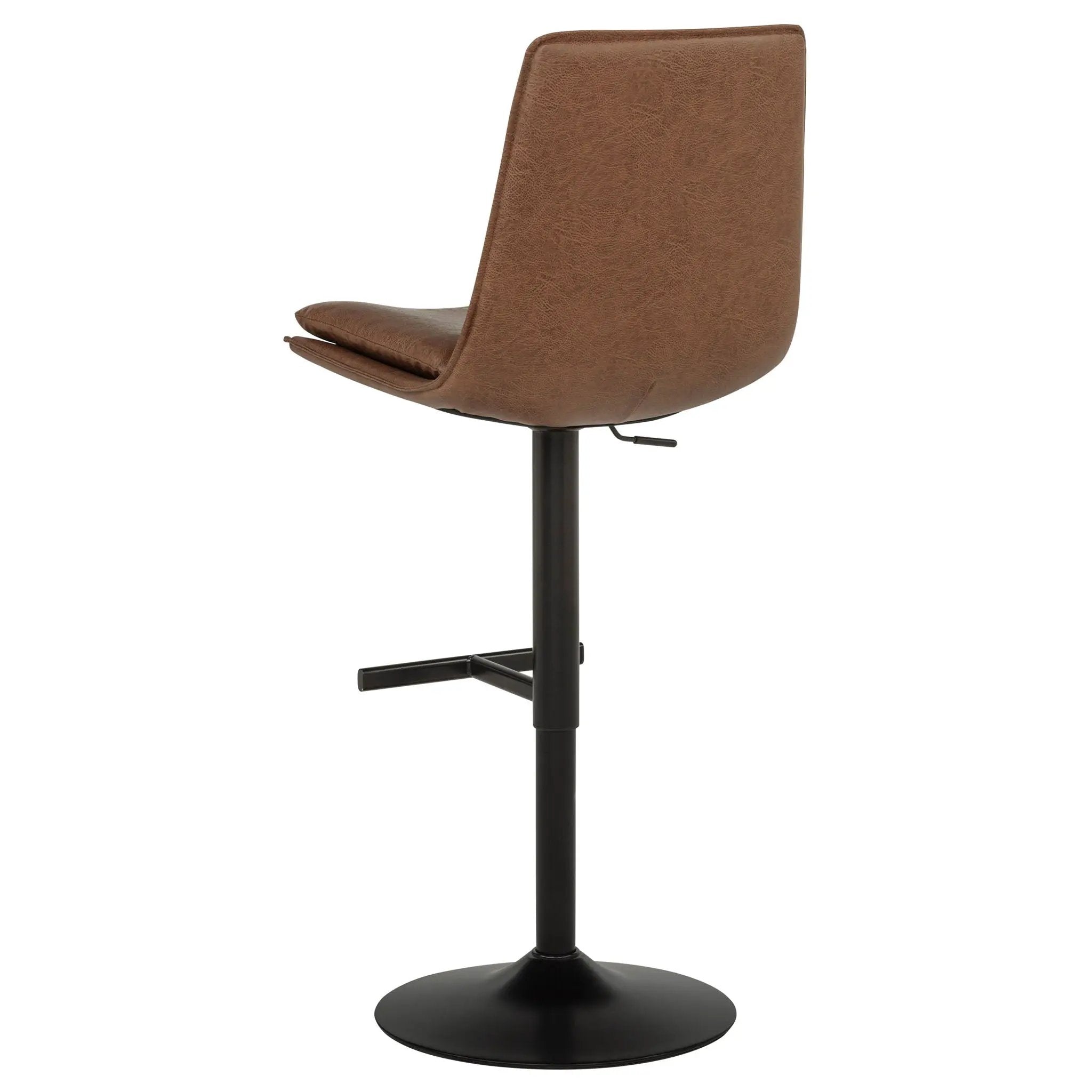 Eldridge Faux Leather Upholstered Adjustable Bar Stool Coffee by Unique Piece Furniture