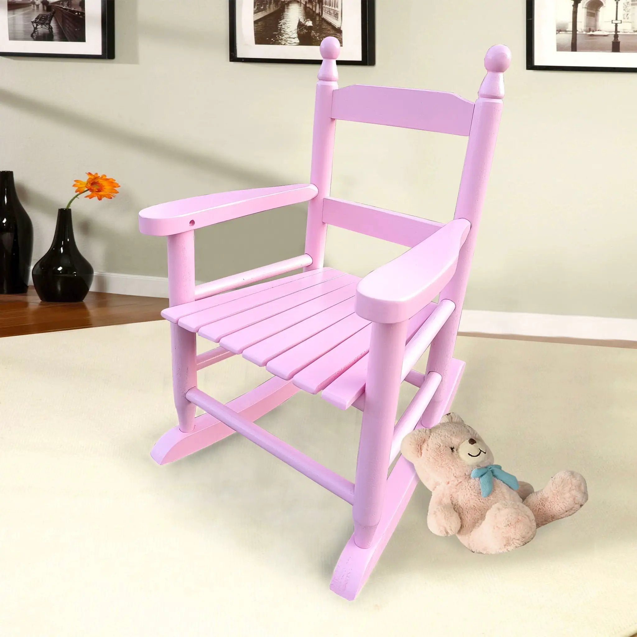Children's Rocking Chair Indoor Or Outdoor, Suitable For Kids, Durable by HouseOfZazla
