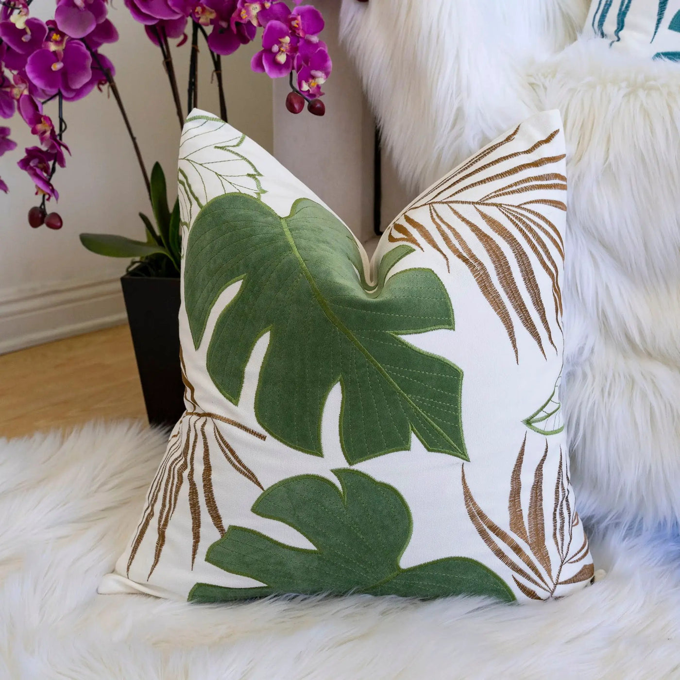 Autumn Vibes Leaf Accent Pillow by HouseOfZazla