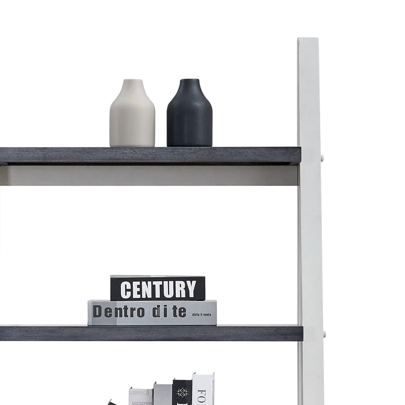 5-Tier Ladder Shelf with Rubber Wood Frame by HouseOfZazla