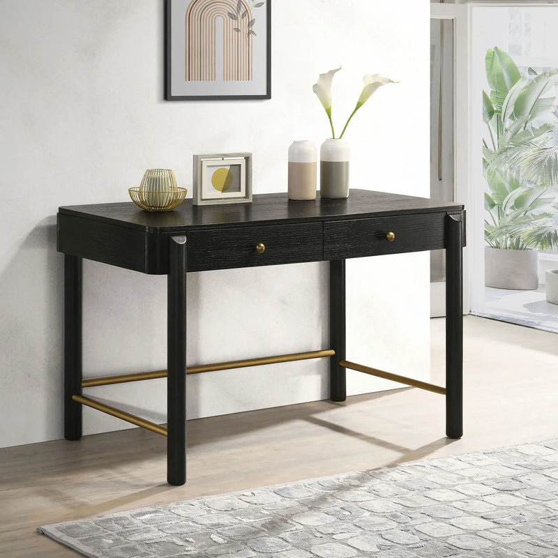 Arini 2-drawer Vanity Desk Makeup Table Black by Unique Piece Furniture