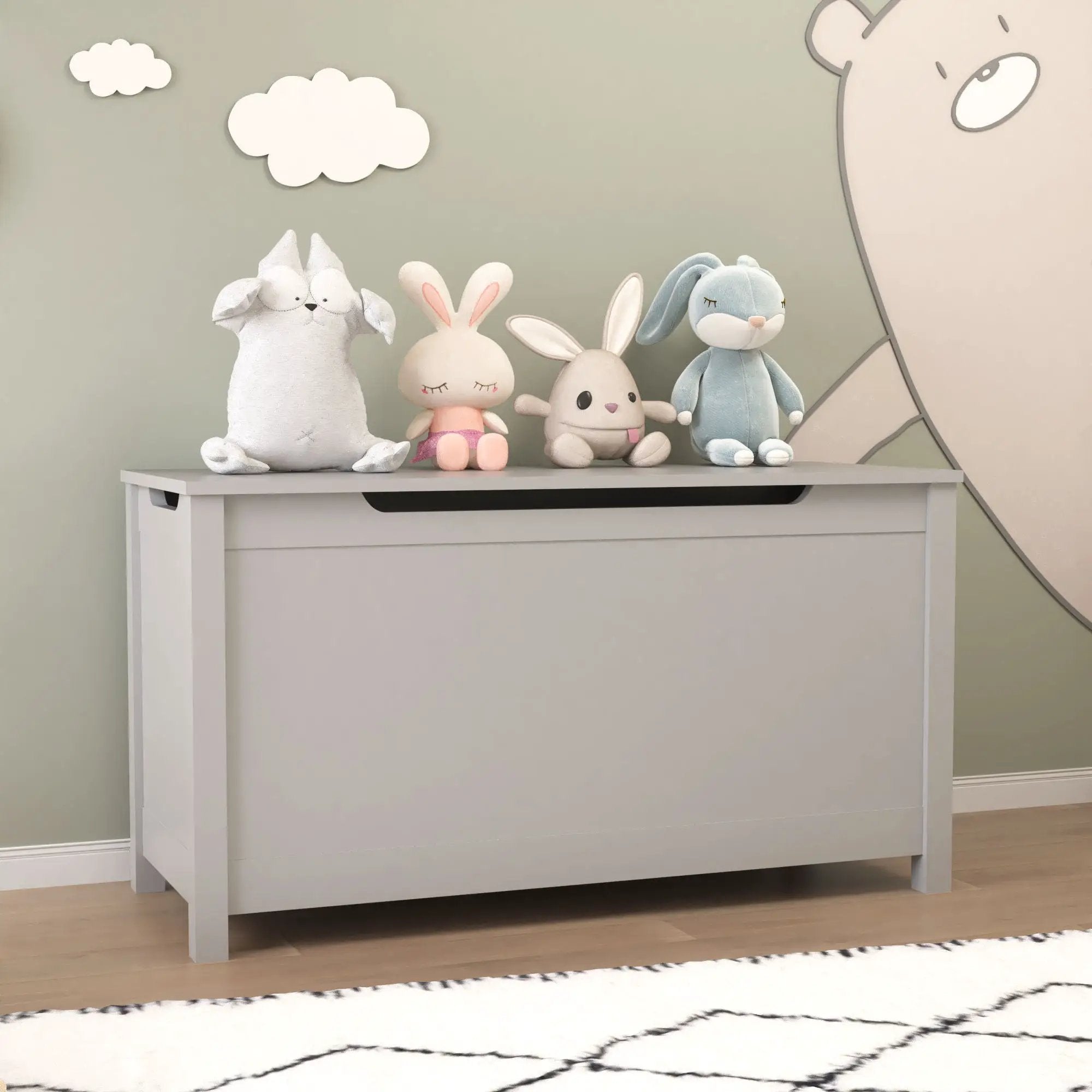 Toy Box Storage With Safety Hinged Lid by Unique Piece Furniture