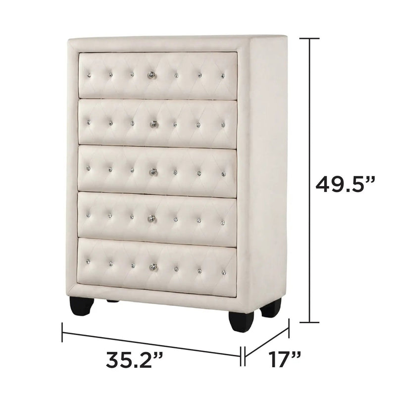 Sophia - 5 Drawer Chest by HouseOfZazla