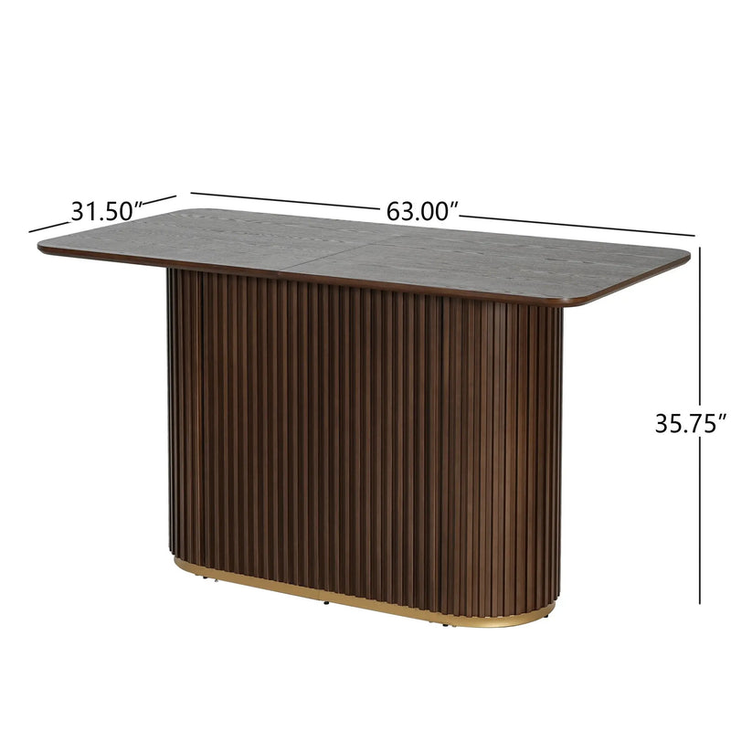 63"L Counter Table - Walnut by HouseOfZazla