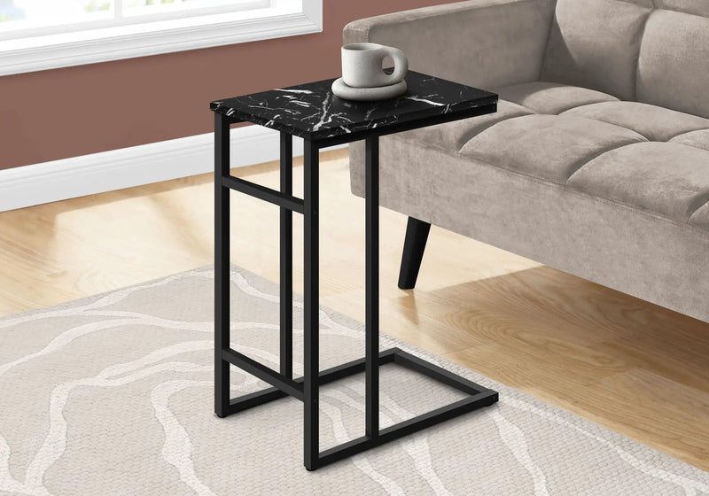 Accent Table, C-Shaped, Modern Design - Black by HouseOfZazla