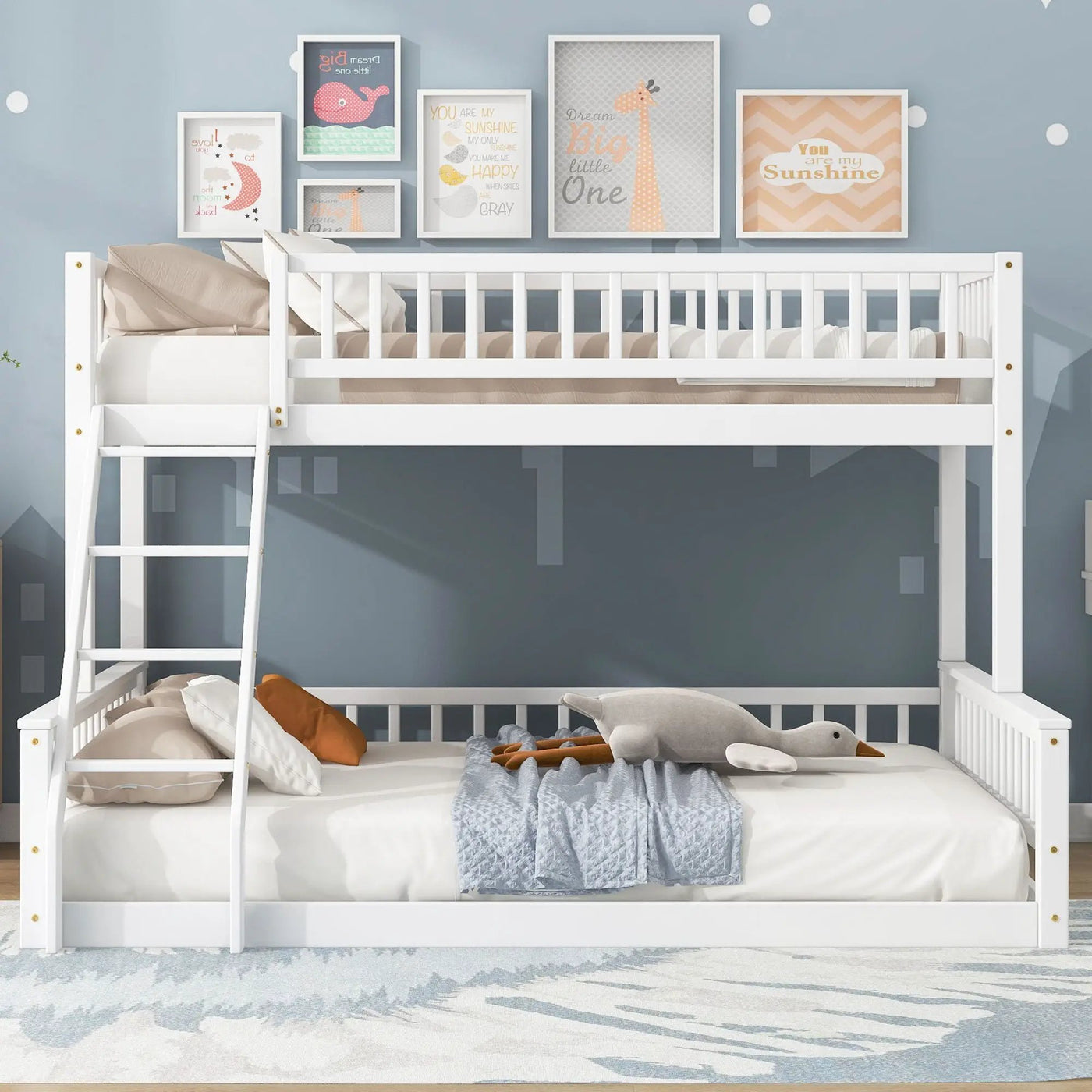 Bunk Bed With Ladder And Guardrails by HouseOfZazla