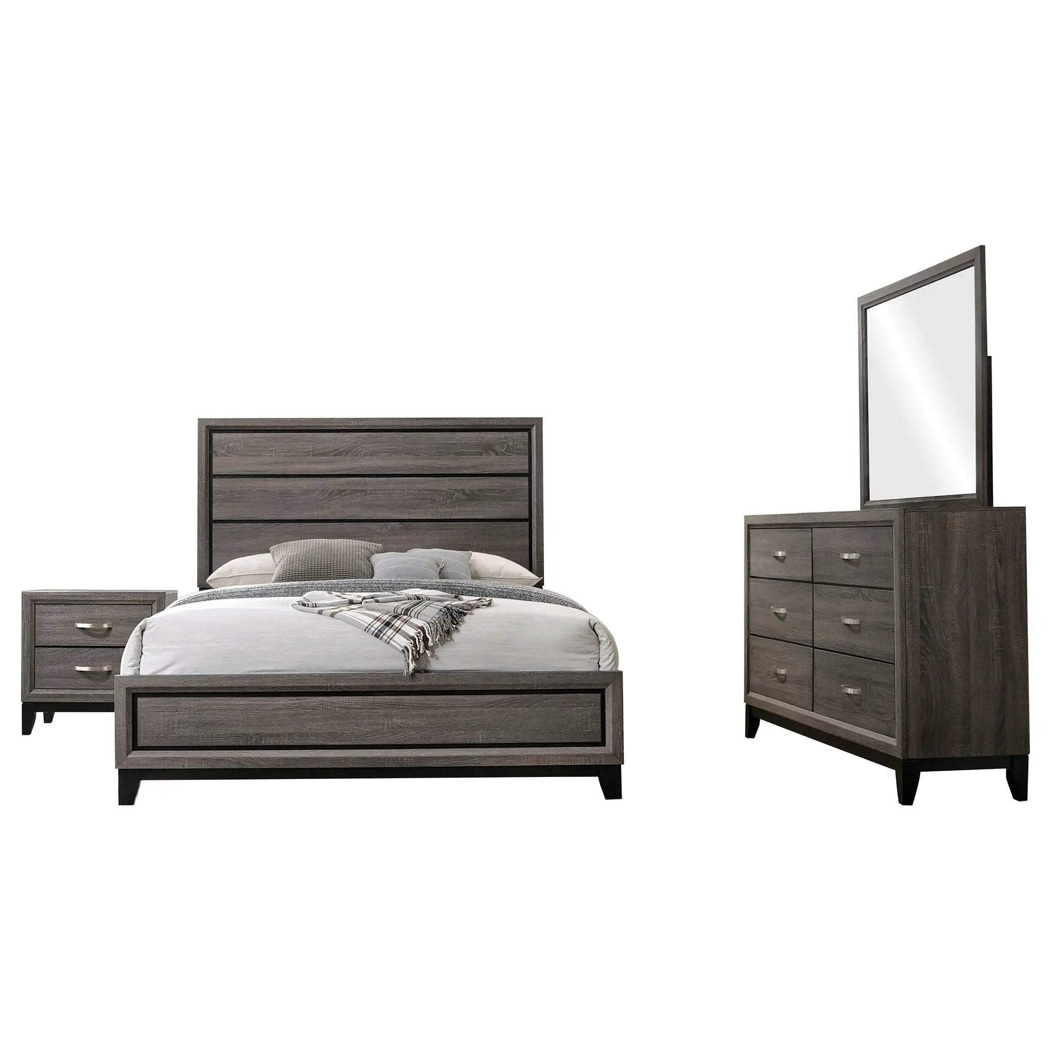 Watson Four-piece California King Bedroom Set Grey Oak by Unique Piece Furniture