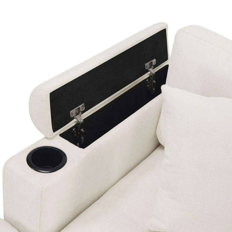 U Shaped Sectional Sofa, Corner Living Room Couch With Built In Cup Holders, Storage, USB Ports by HouseOfZazla