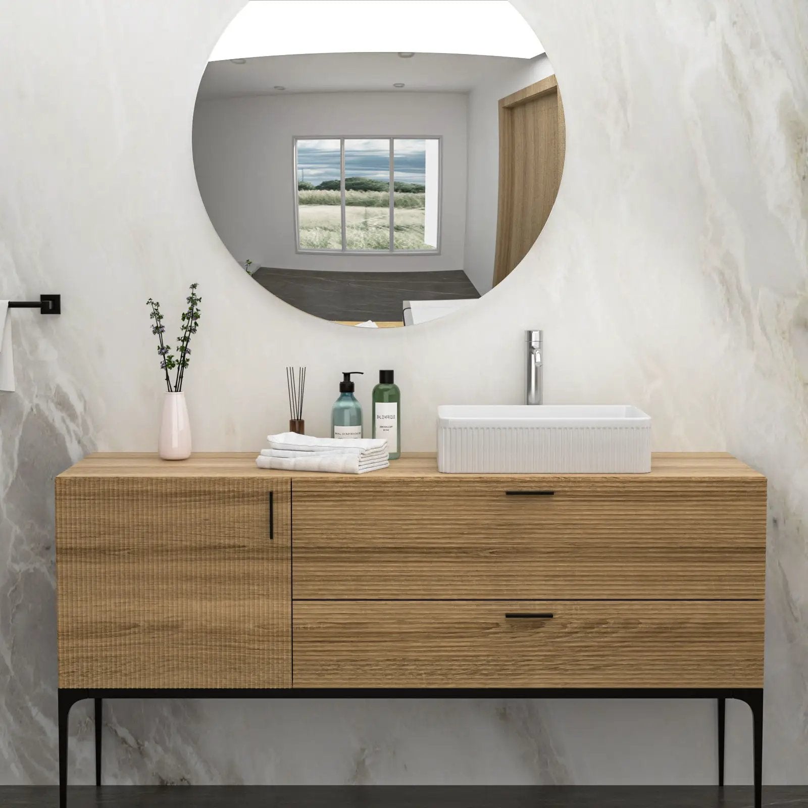 Modern Ceramic Rectangular Vessel Bathroom Sink by HouseOfZazla