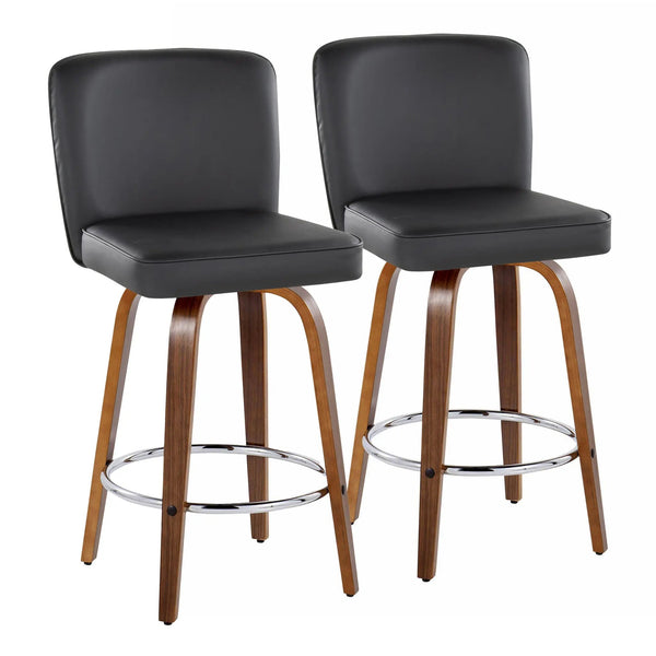 26" Contemporary Fixed-Height Counter Stool with Swivel