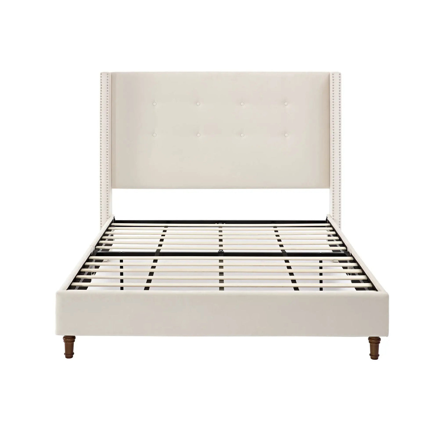 Peyton - Upholstered Bed With 54" High Headboard, Traditional Hand Buttoned Tufting by Unique Piece Furniture