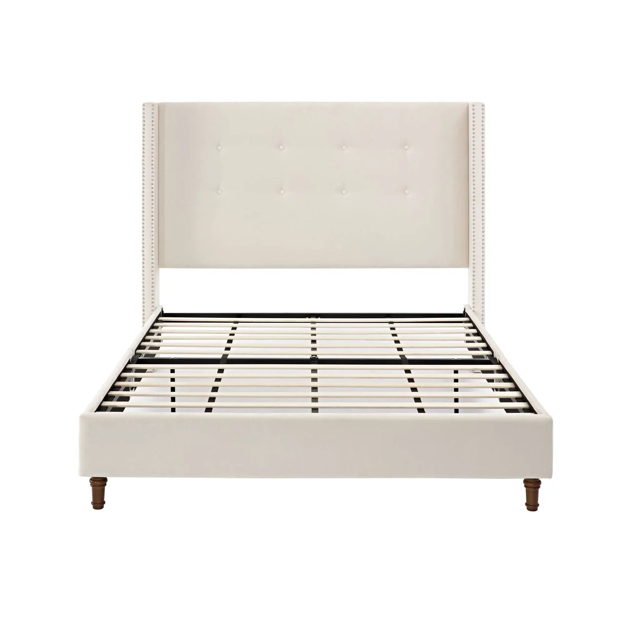 Peyton - Upholstered Bed With 54" High Headboard, Traditional Hand Buttoned Tufting by Unique Piece Furniture
