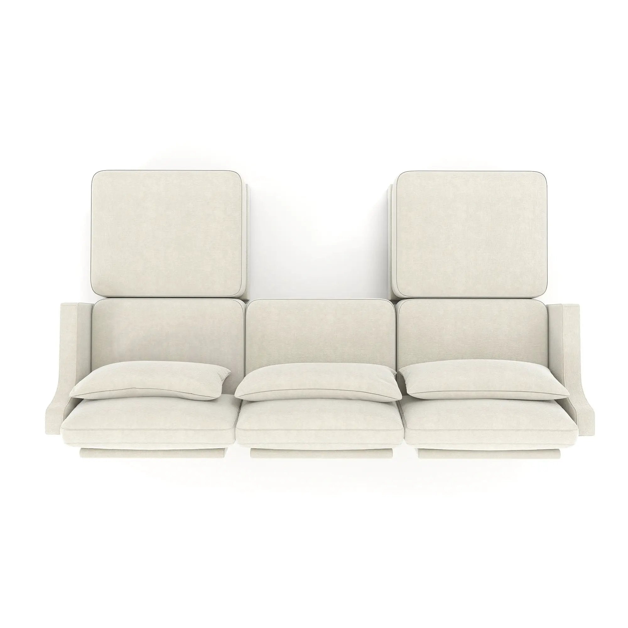 Stylish Sofa With Ottoman And Lumbar Pillows, Ergonomic Design by HouseOfZazla