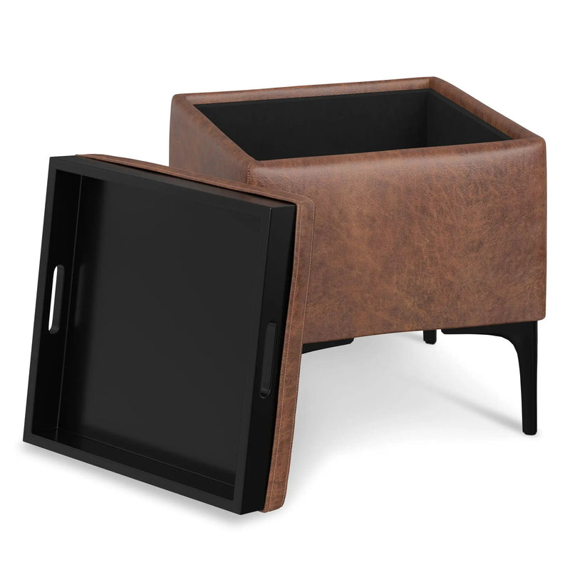 Natasha - Multifunctional Storage Ottoman With Tray by Unique Piece Furniture