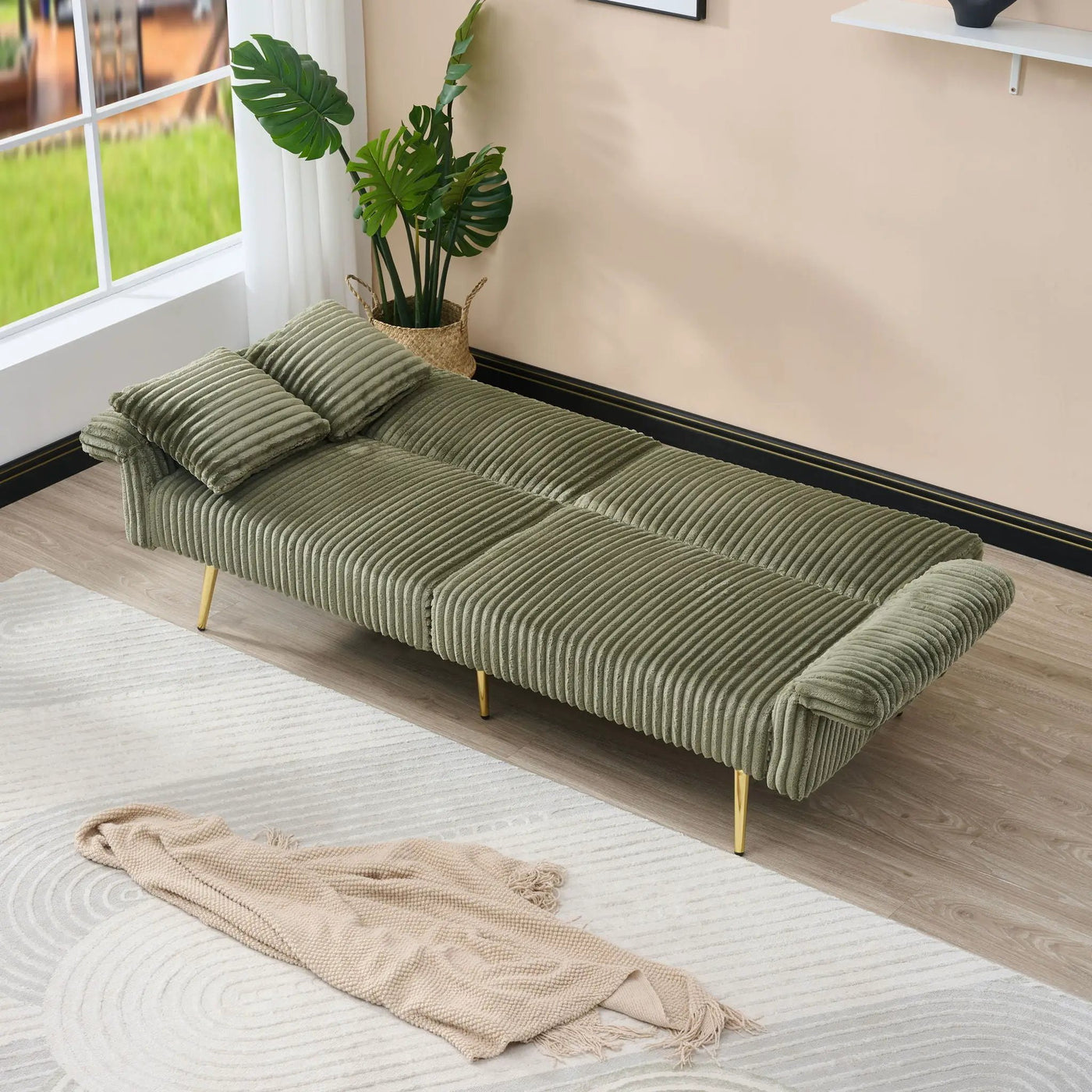 Luxury Foldable Double Sofa Bed With Folding Armrests by HouseOfZazla