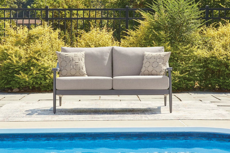 Ocean Beach - Loveseat With Cushion - Gray by Unique Piece Furniture