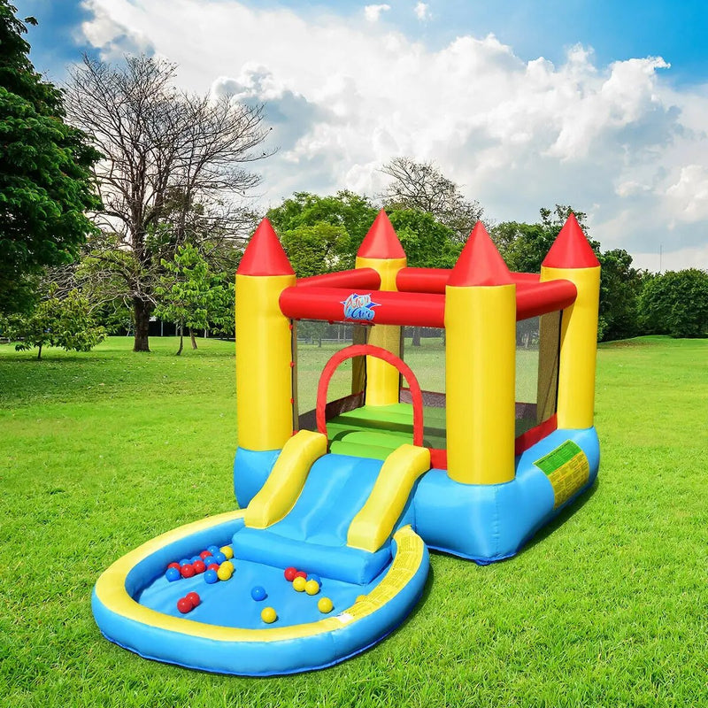 Inflatable Kids Slide Bounce House with 580w Blower by DirectDeals