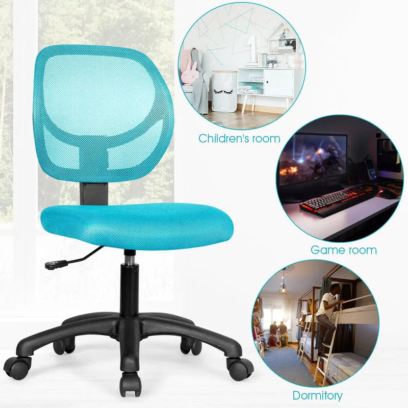 Low-back Computer Task Chair with Adjustable Height and Swivel Casters by DirectDeals
