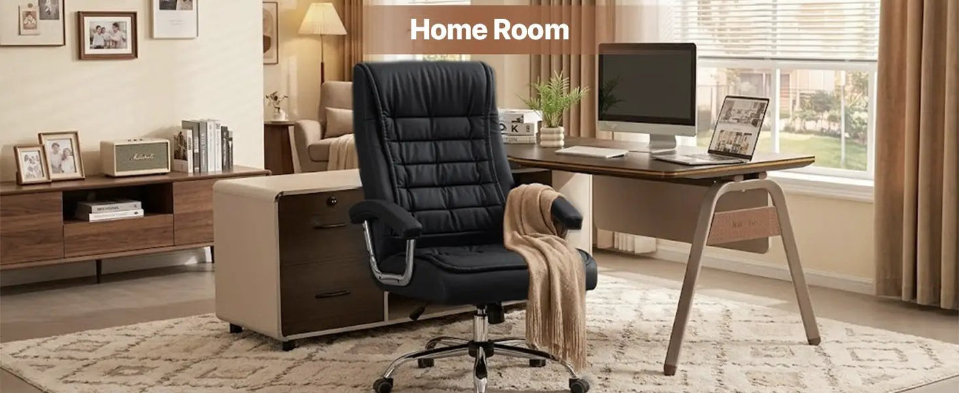Executive Office Chair - High Back PU Leather Ergonomic Design by HouseOfZazla