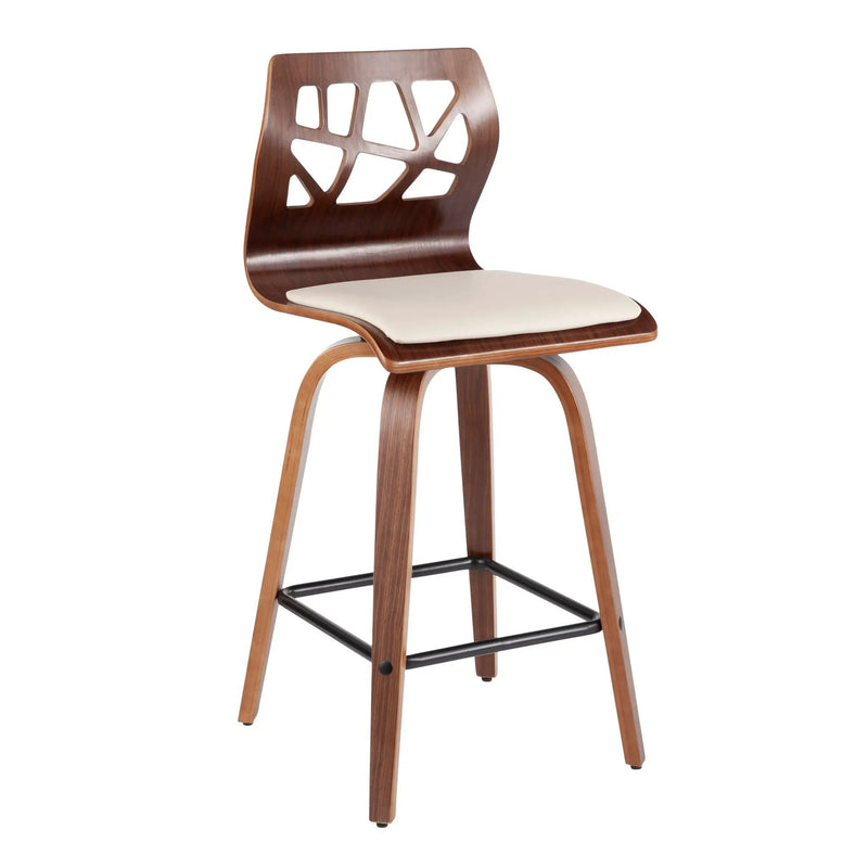 Folia - Mid Century Modern Counter Stool (Set of 2) by HouseOfZazla