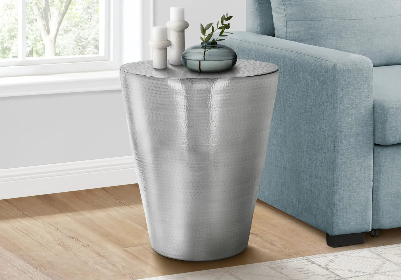 Drum Accent Side Table, Elegant Design by HouseOfZazla
