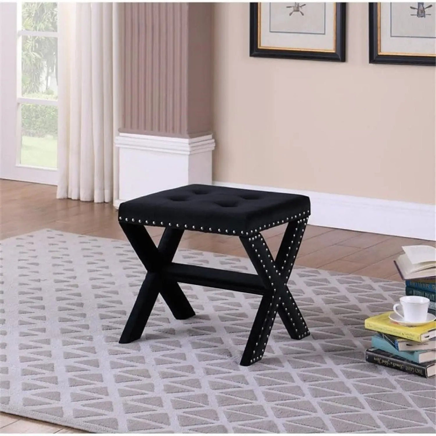 Upholstered Accent Bench With Nailhead Trim by Unique Piece Furniture