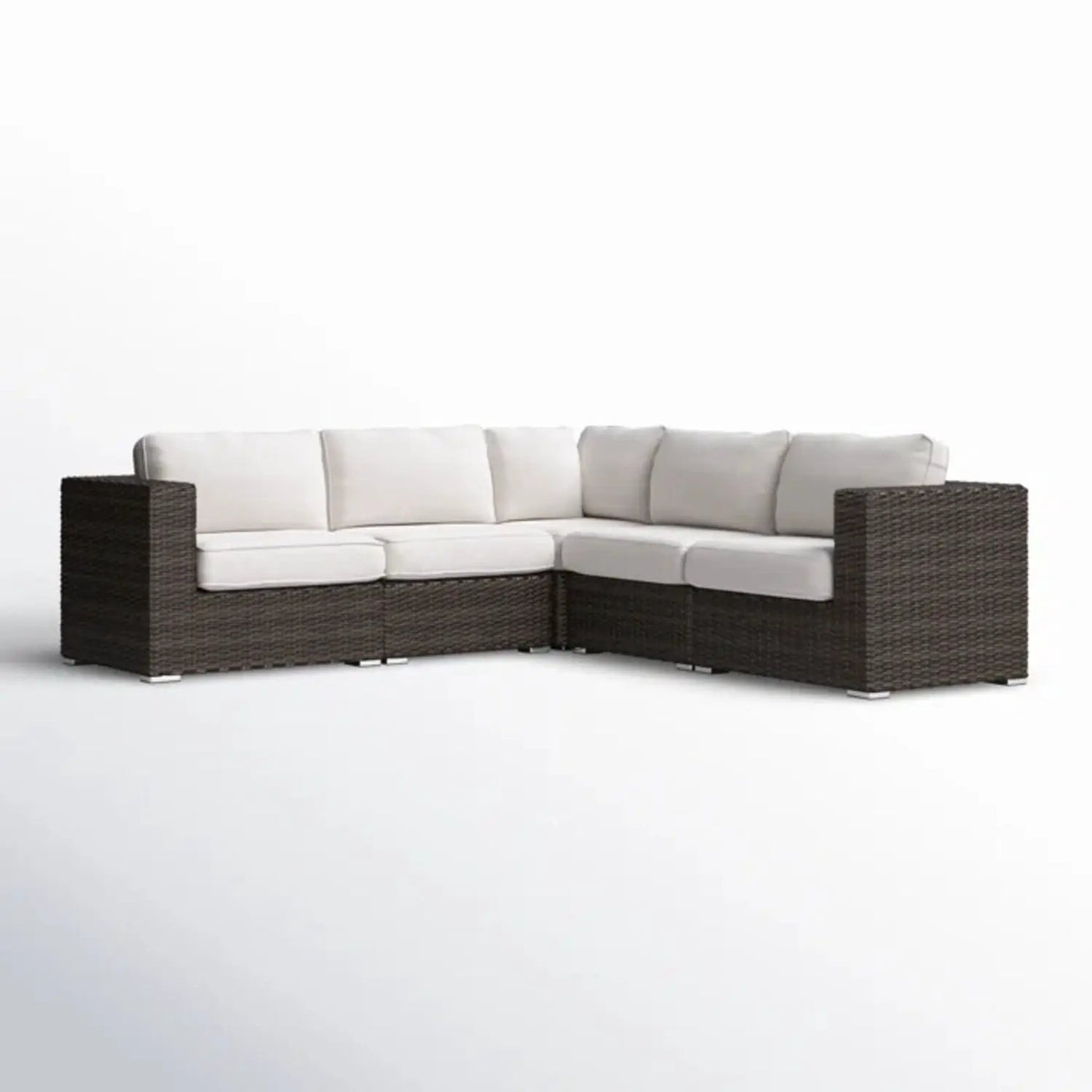 Luxurious Wicker Patio Sectional With Weather Resistant Sunbrella Cushions by Unique Piece Furniture