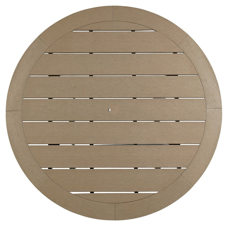 Fairen Trail - Round Bar Table w/Umb OPT - Black / Driftwood, photo 5 of 7