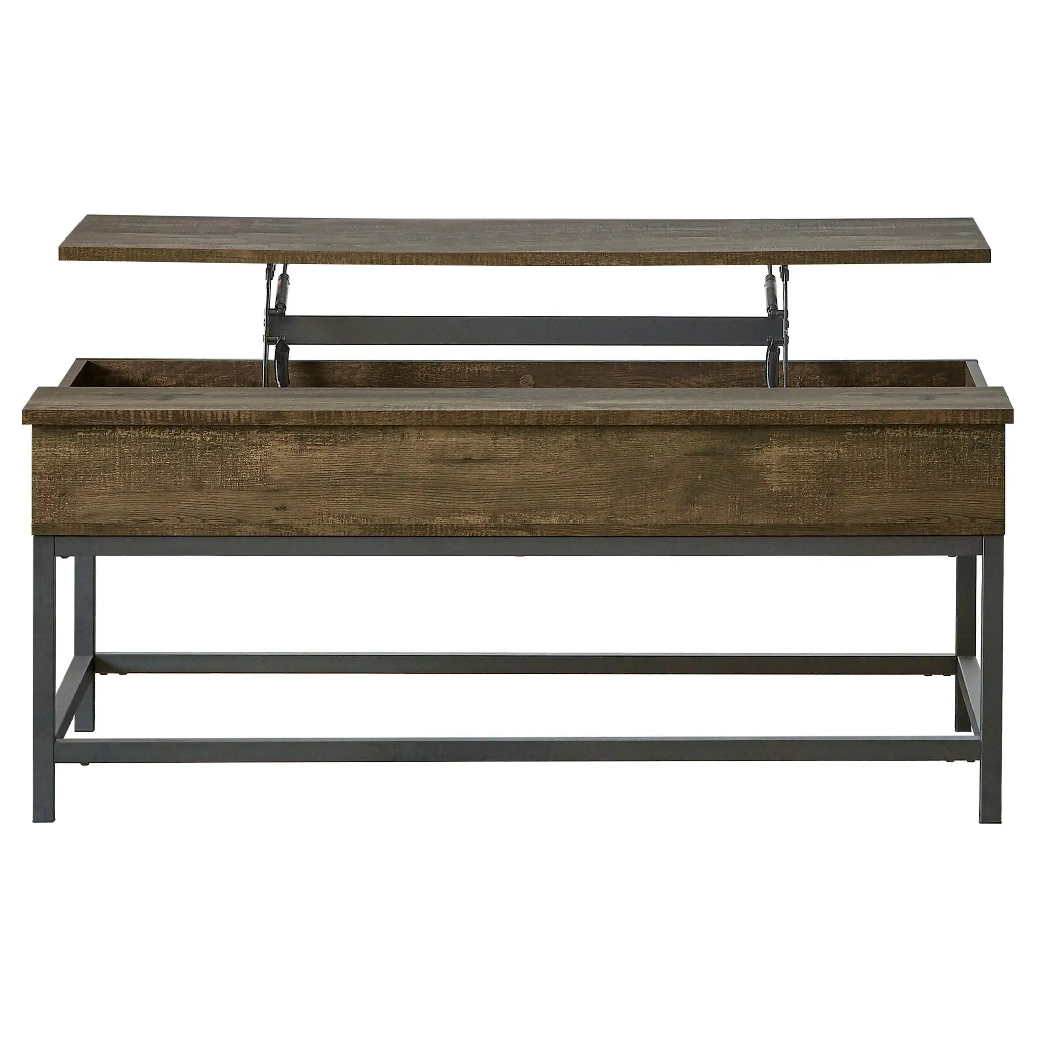 Byers Engineered Wood Lift Top Coffee Table Brown Oak by Unique Piece Furniture