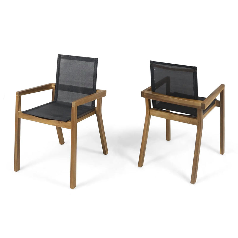 7 Pieces Acacia Wood Outdoor Dining Set by HouseOfZazla