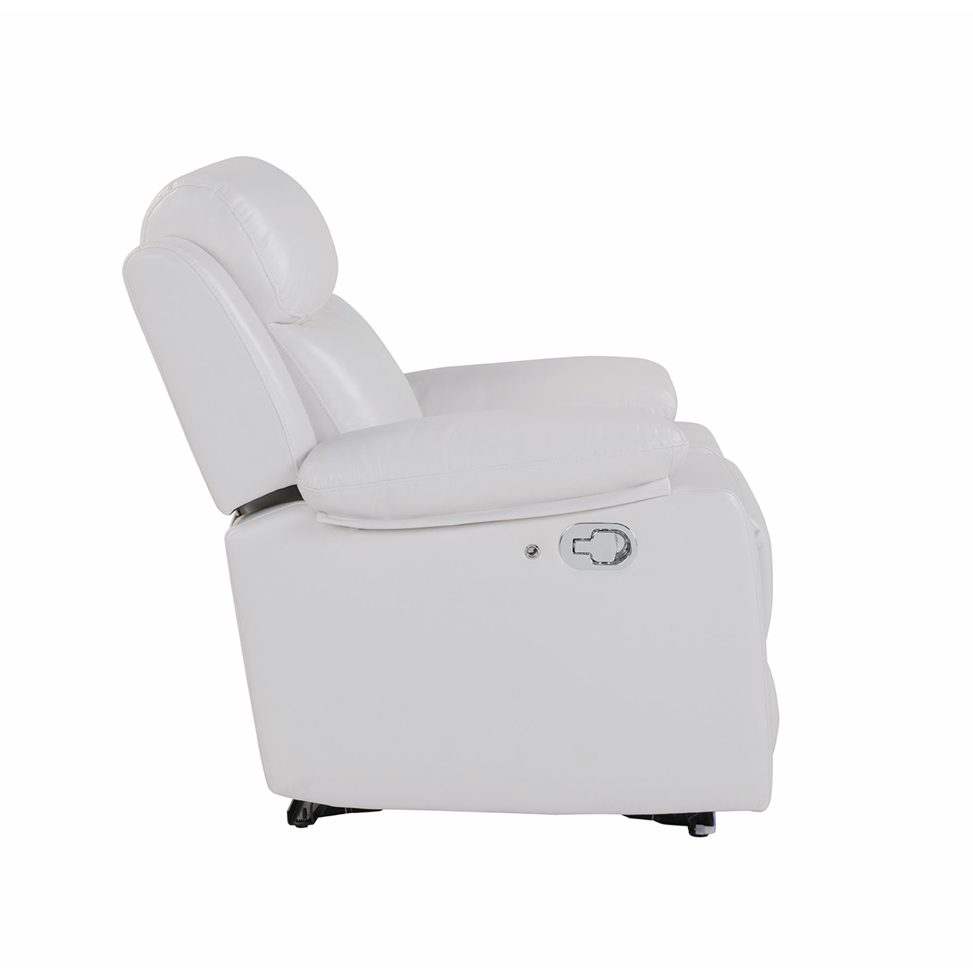 Blanche - Glider Recliner With LED, Pillow Top Arms by HouseOfZazla
