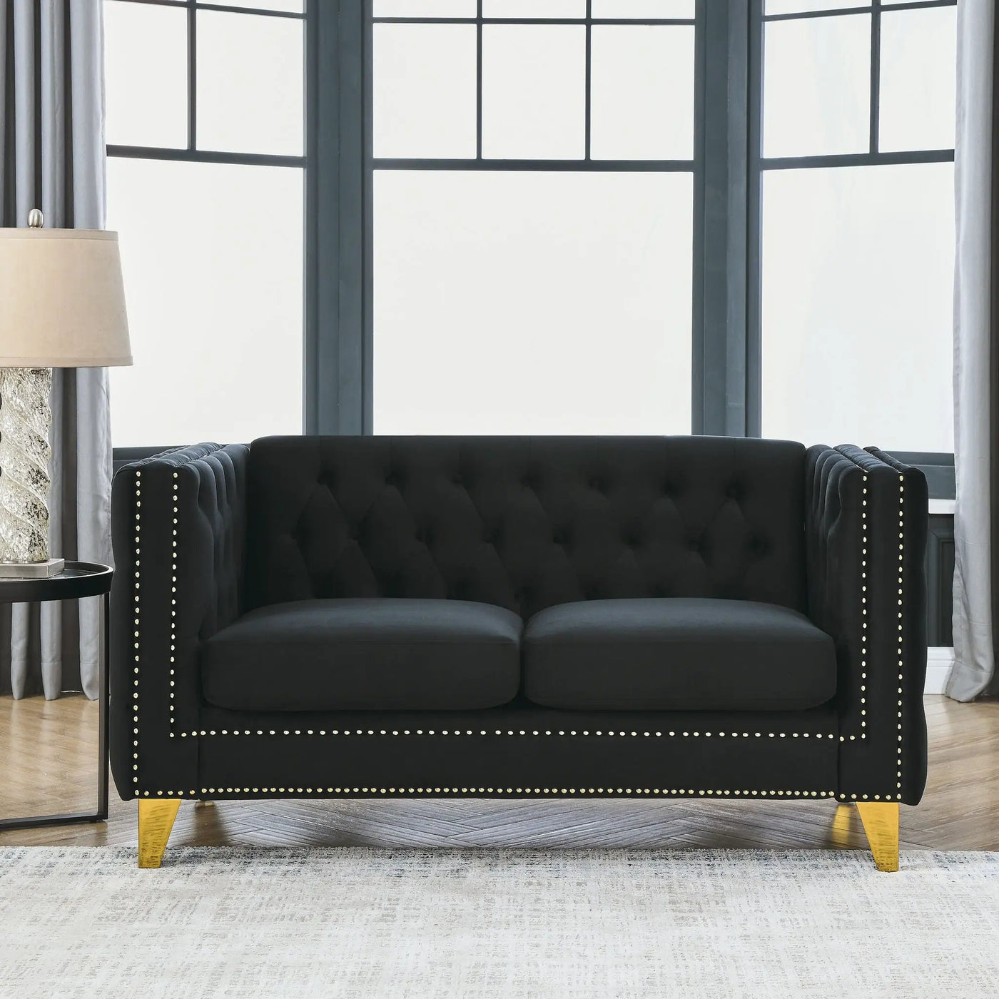 Upholstered Couch Sofa With Button Tufting For Living Room by HouseOfZazla