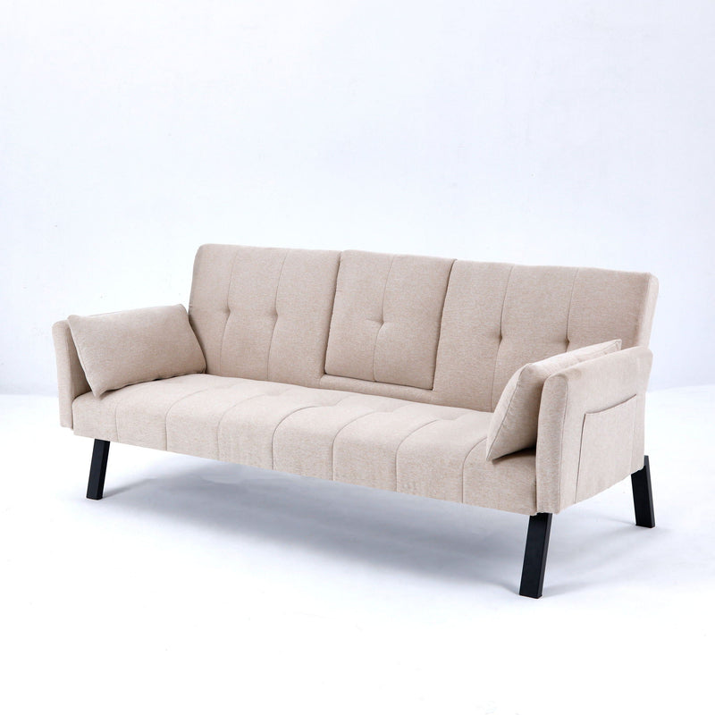 Sofa Bed With Foldable Design And Cup Holder by HouseOfZazla