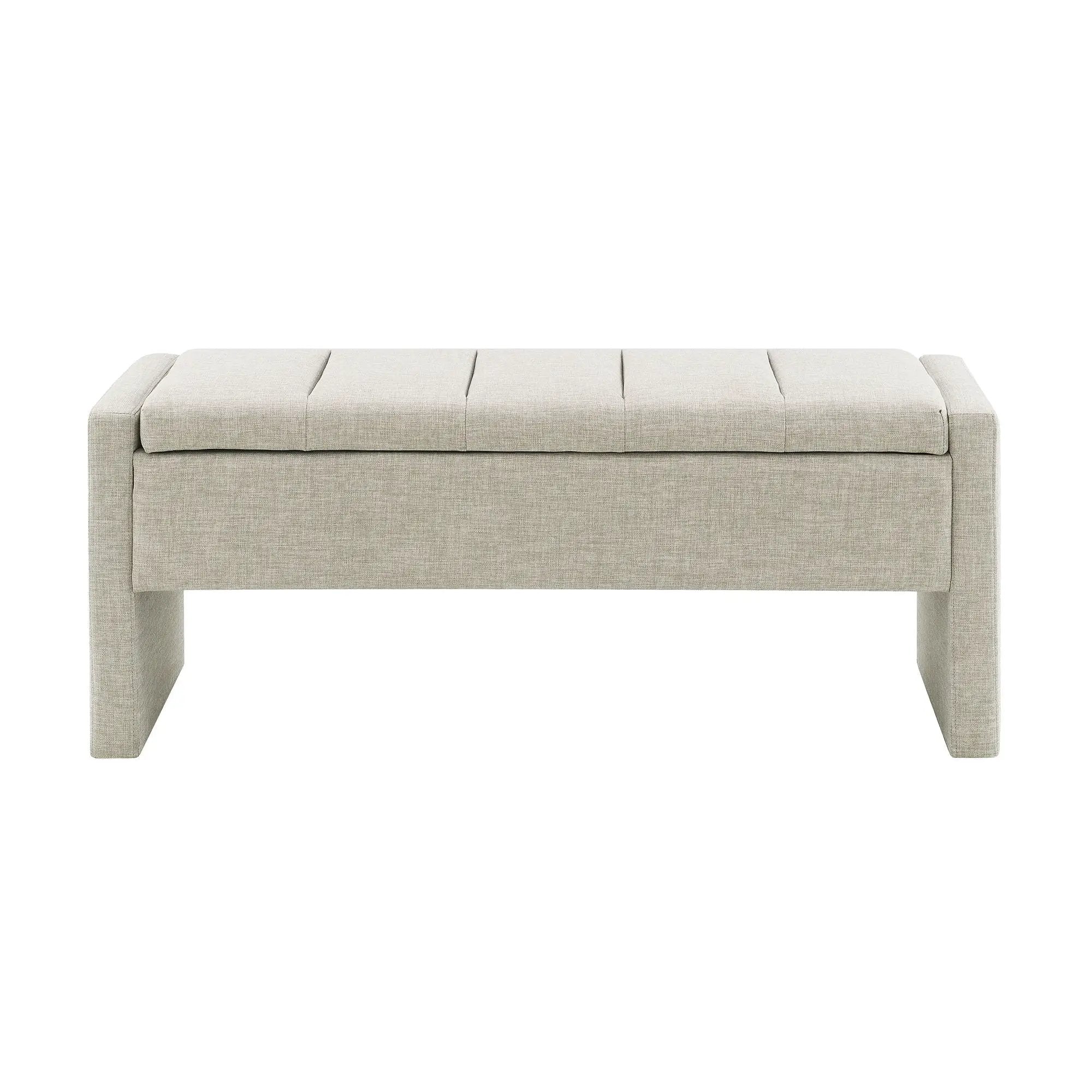 Modern Upholstered Large Bed End Bench With Storage by Unique Piece Furniture