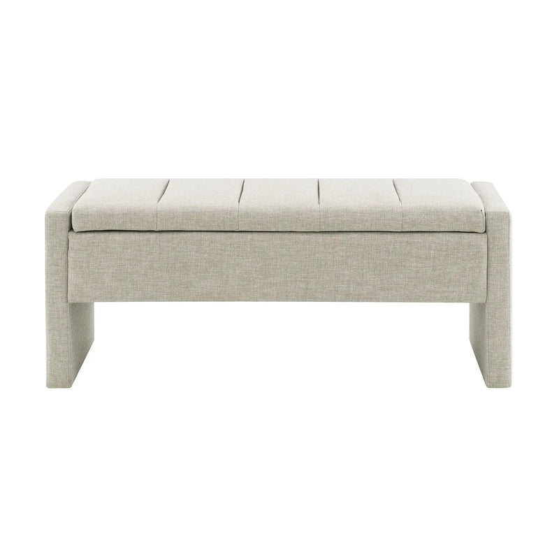 Modern Upholstered Large Bed End Bench With Storage by Unique Piece Furniture