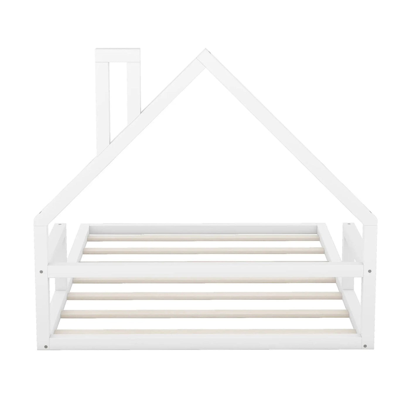 Elegant Floor Bed With House Shaped Headboard by HouseOfZazla