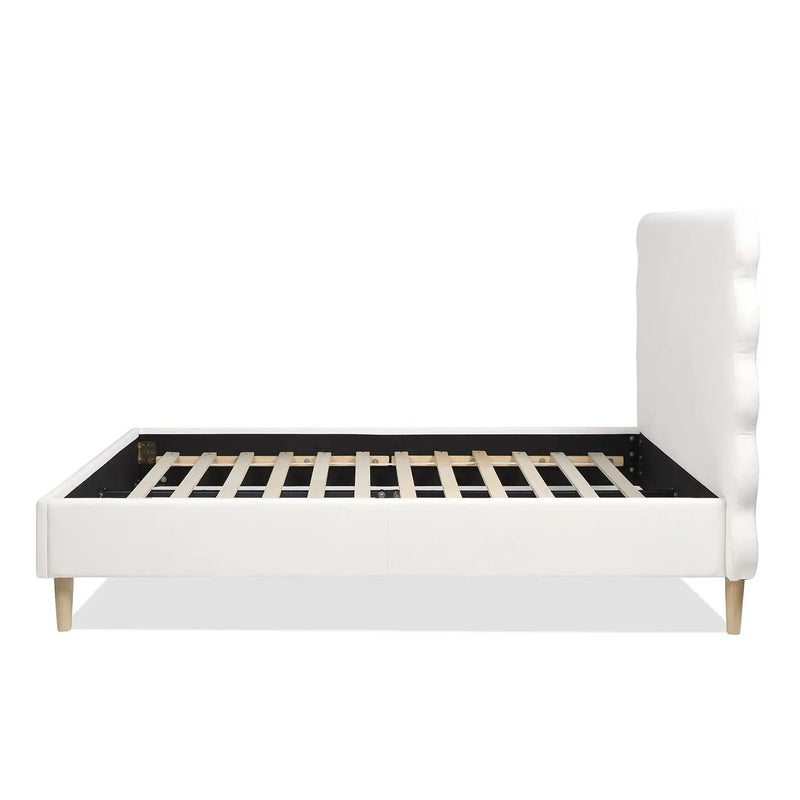 Stockholm - Modern Wavy Headboard Platform Bed by Unique Piece Furniture
