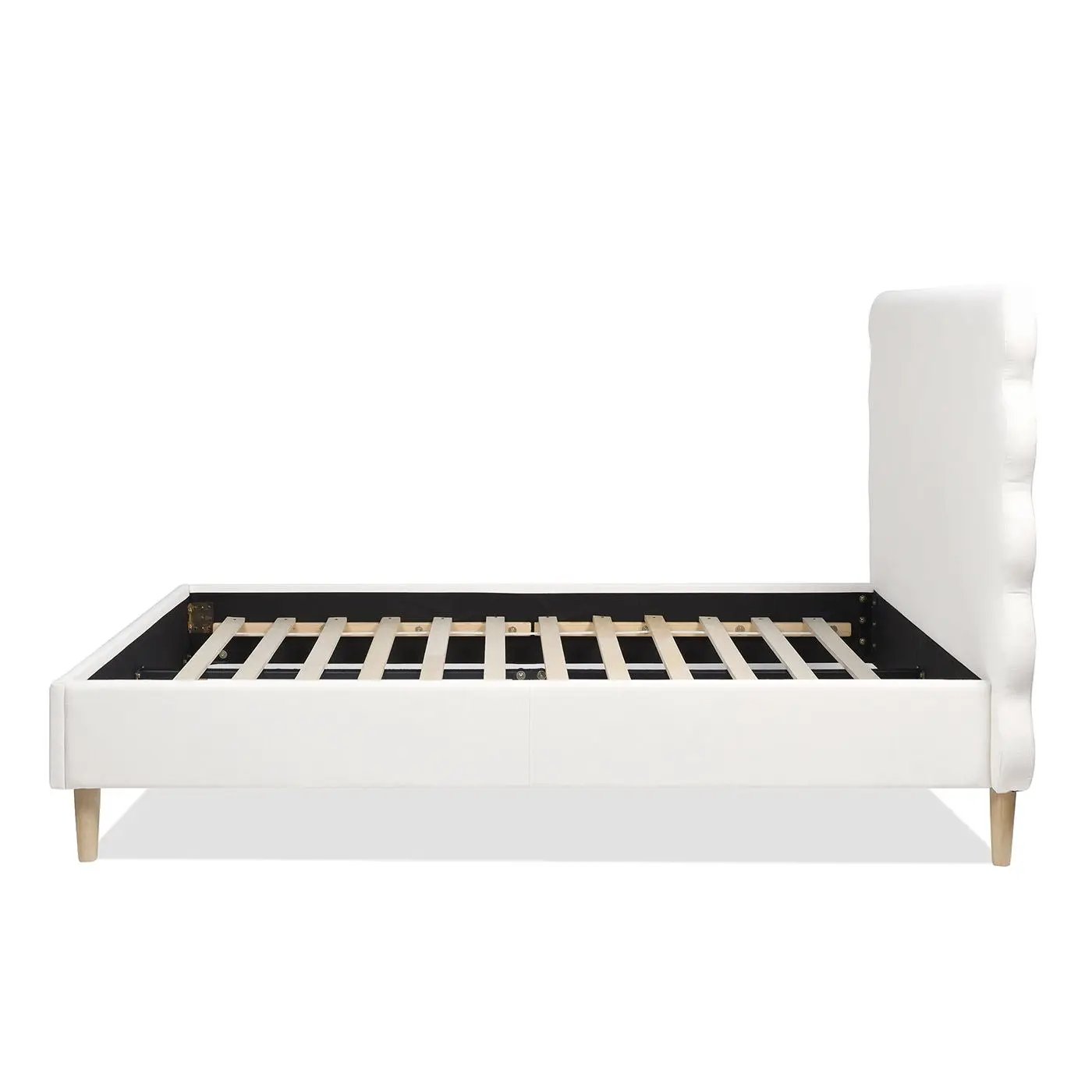 Stockholm - Modern Wavy Headboard Platform Bed by HouseOfZazla