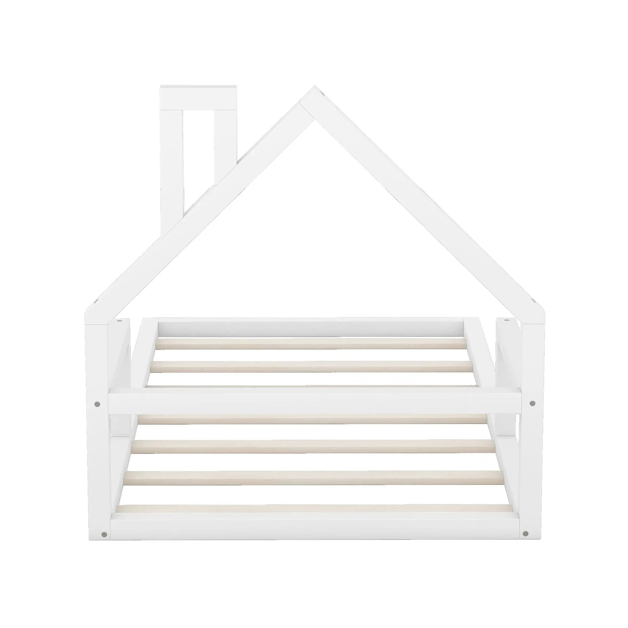 Floor Bed With House Shaped Headboard by Unique Piece Furniture