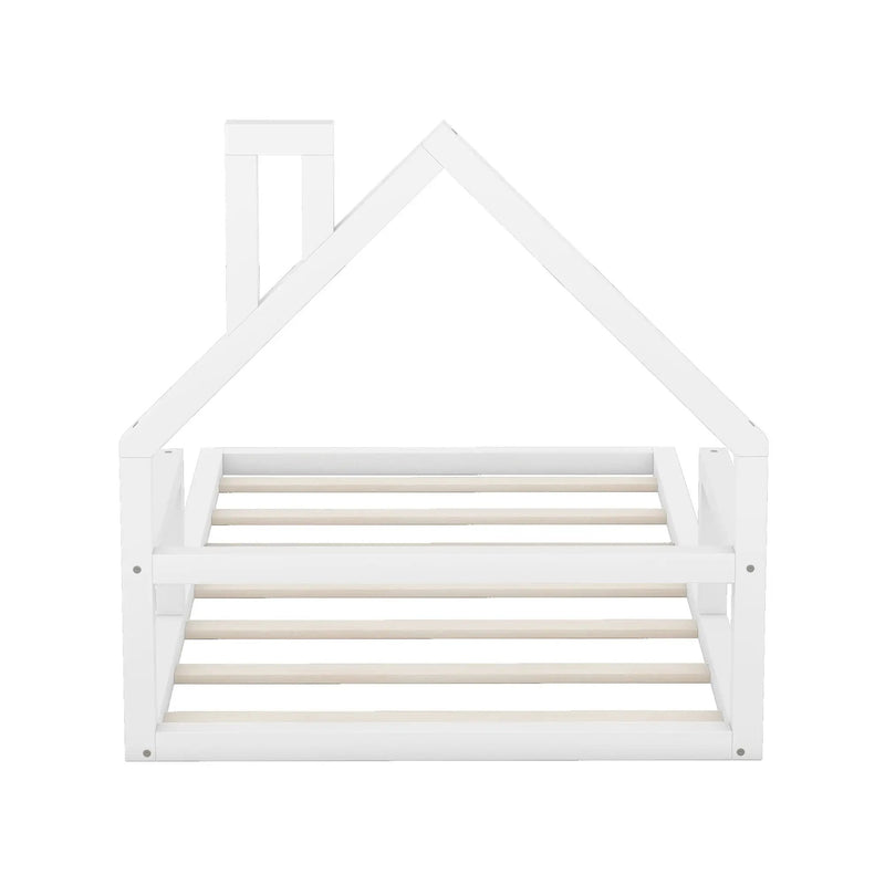 Floor Bed With House Shaped Headboard by Unique Piece Furniture