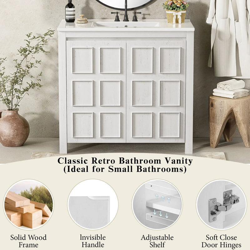 Bathroom Vanity Organizer With Sink, Combo Cabinet Set, Bathroom Storage Cabinet by Unique Piece Furniture